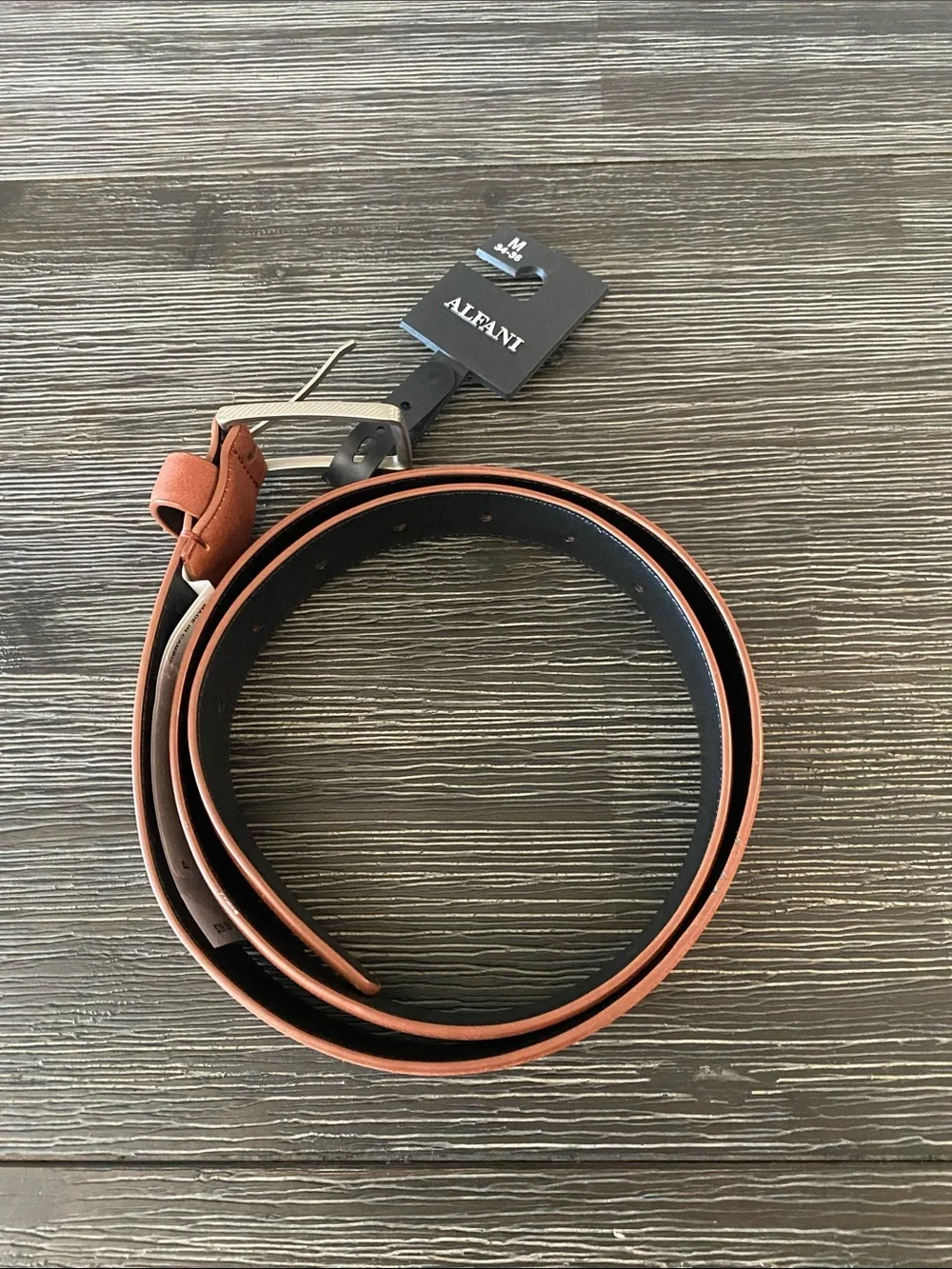 Alfani Brown Leather Belt - Men’s M